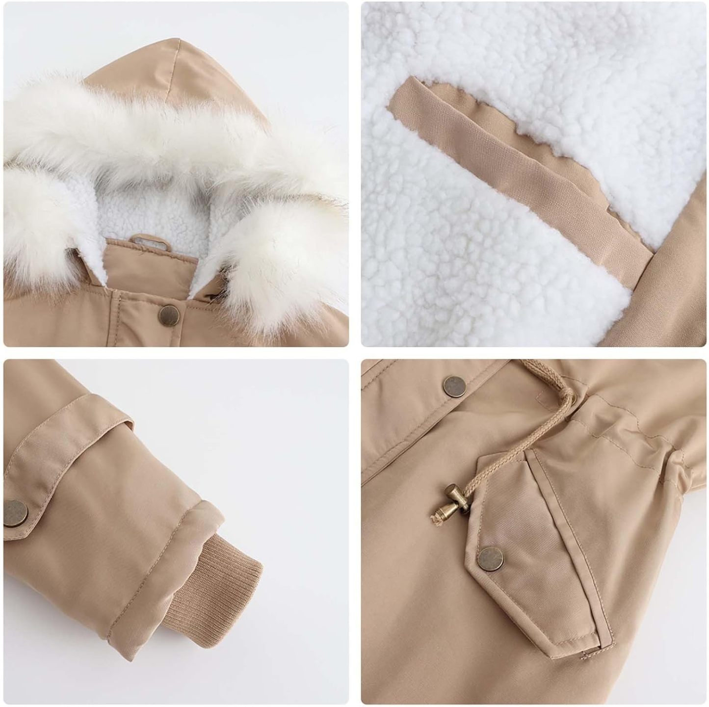 Winter Long Sleeve Parka Jackets - Women's