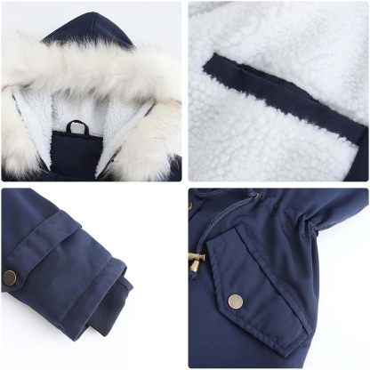 Winter Long Sleeve Parka Jackets - Women's