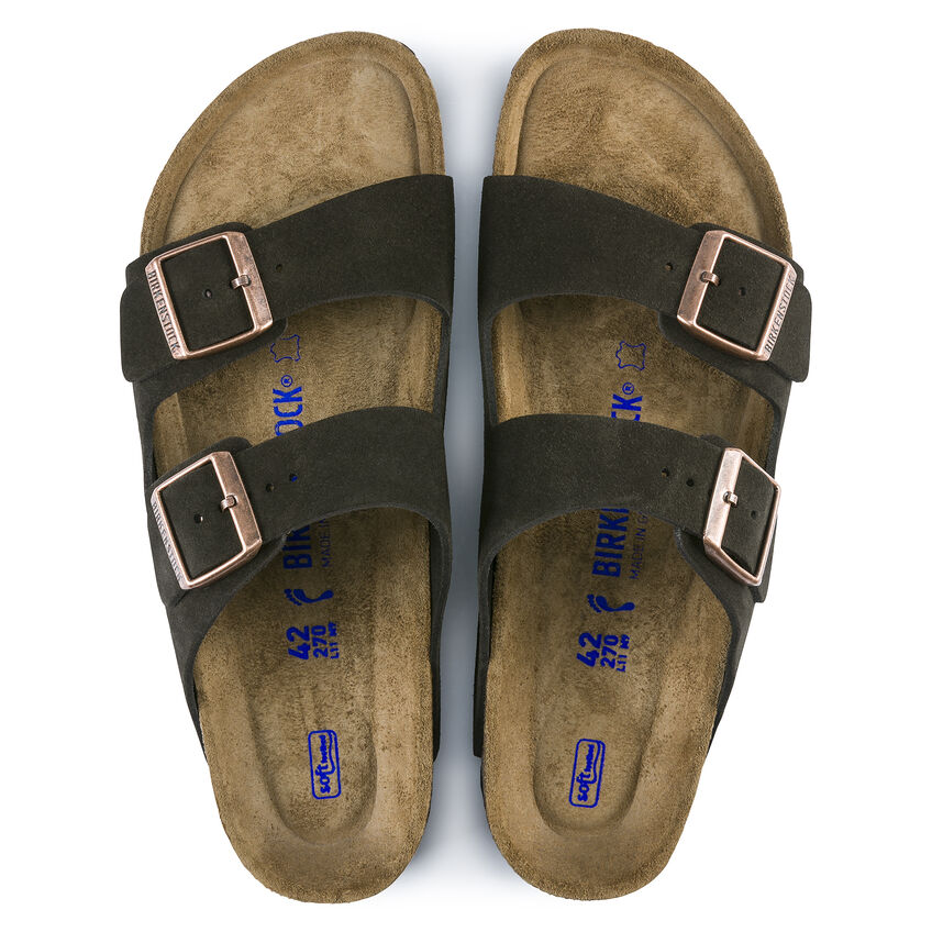 Birketthhnstock Arizona Soft Footbed Suede Leather Mocha