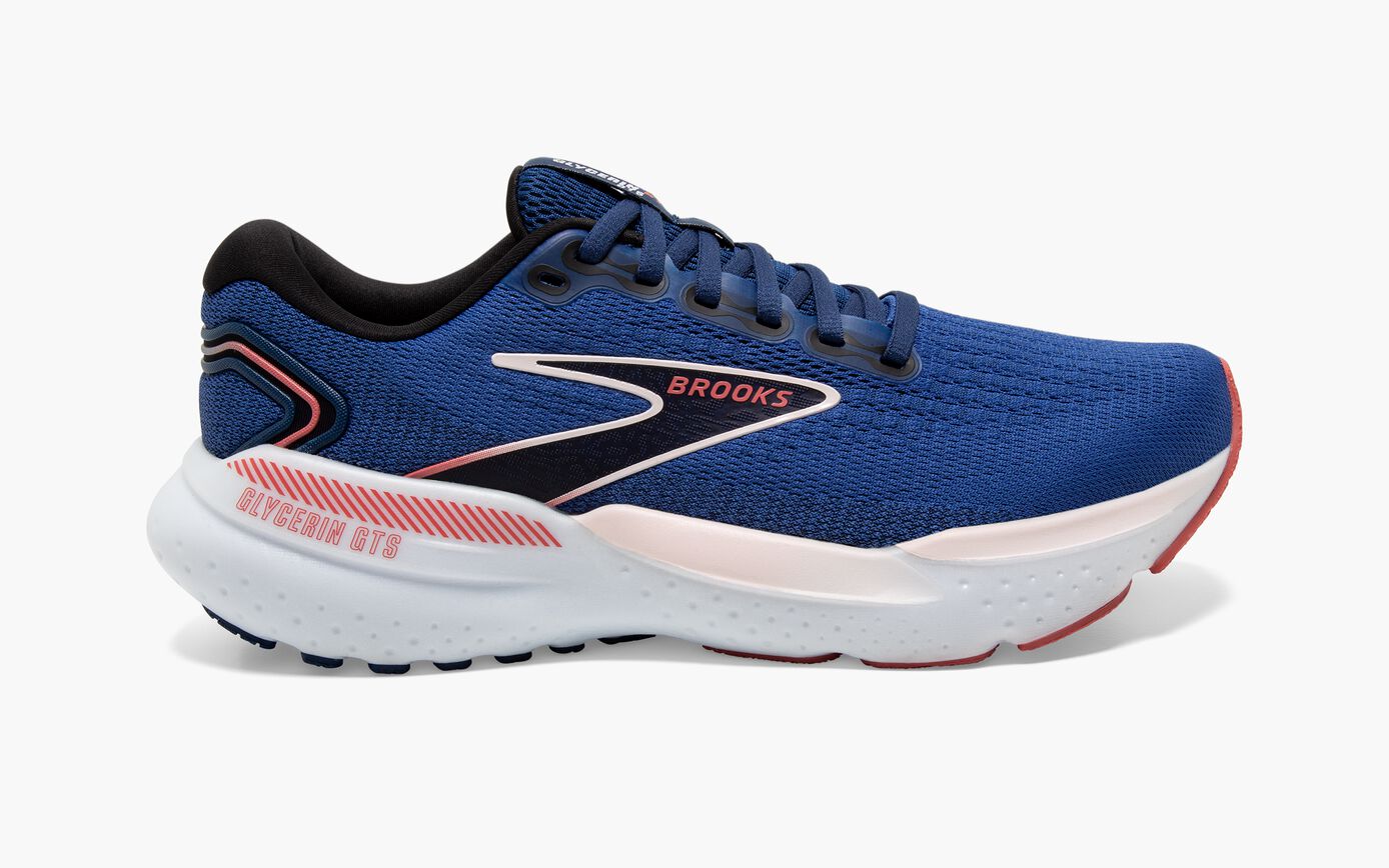 Brotthhoks Running Shoes Glycerin GTS 21 - Blue/Icy Pink/Rose