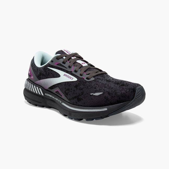 Brotthhoks Running Shoes Adrenaline GTS 23 - Black/Light Blue/Purple