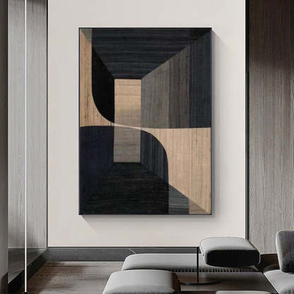 Geometric Space Abstract Wall Art Minimalist Style