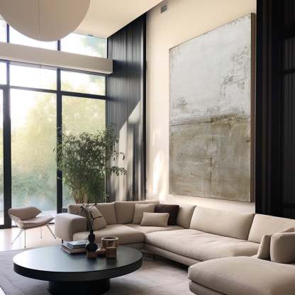 Tranquil Horizons Dual Color Gradient Minimalist Abstract Wall Art