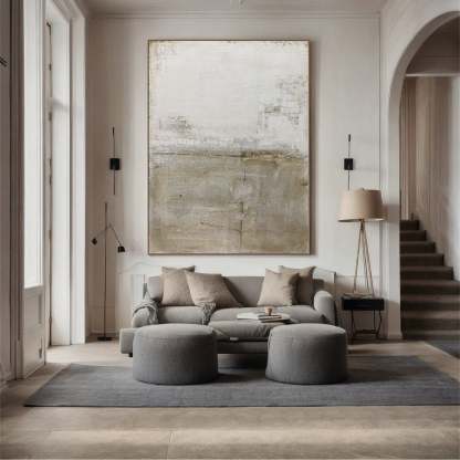 Tranquil Horizons Dual Color Gradient Minimalist Abstract Wall Art