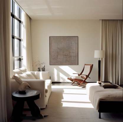 Light Brown Geometric Vertical Stripe Abstract Wall Art