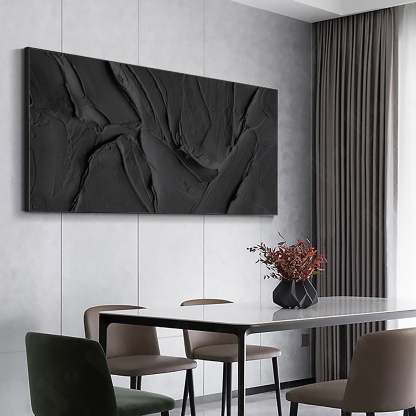 Abstract Black Vein Texture Wall Art