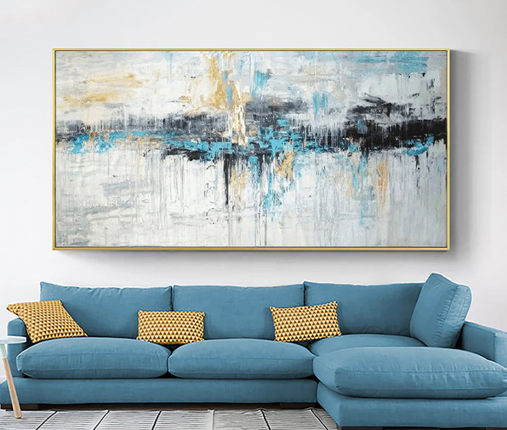 Island Storm Distant Horizon Abstract Texture Wall Art