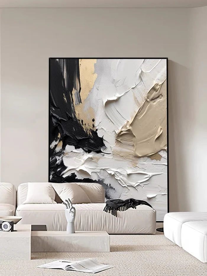 Modern Abstract Thick Texture Oil Painting Wall Art