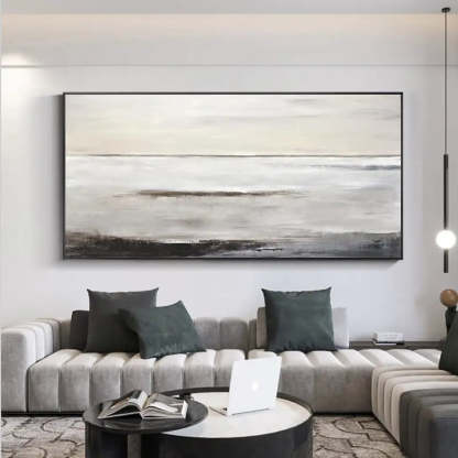 Horizon Calm Minimalist Sea View Abstract Oil Painting Wall Art