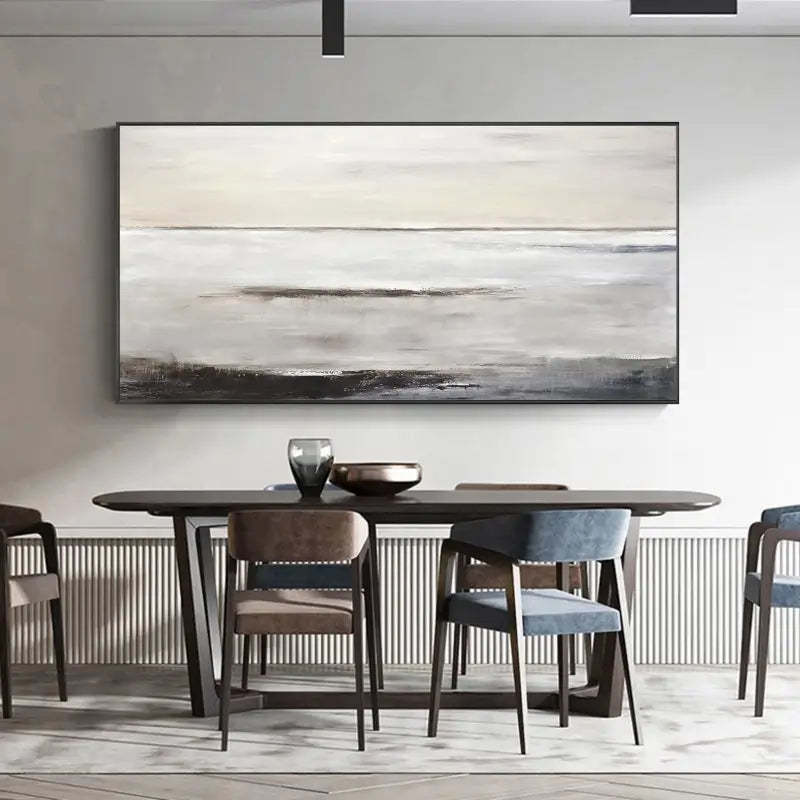 Horizon Calm Minimalist Sea View Abstract Oil Painting Wall Art