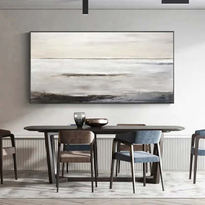 Horizon Calm Minimalist Sea View Abstract Oil Painting Wall Art