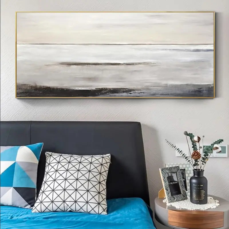 Horizon Calm Minimalist Sea View Abstract Oil Painting Wall Art