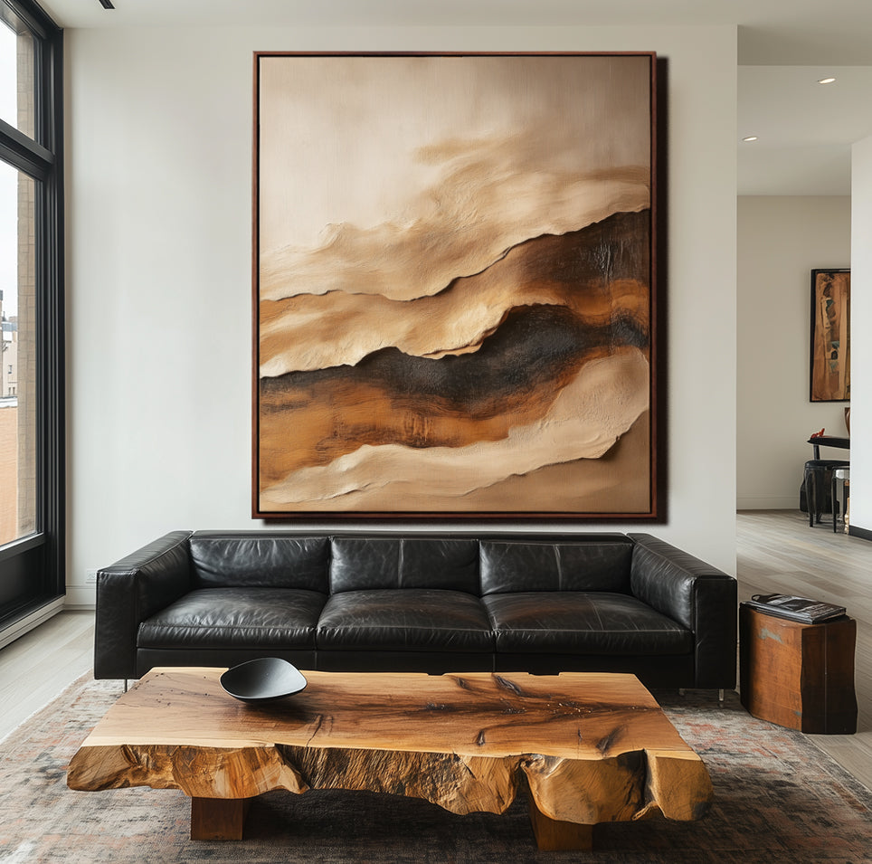 Timeless Terrain Earthy Color Layered Texture Abstract Wall Art