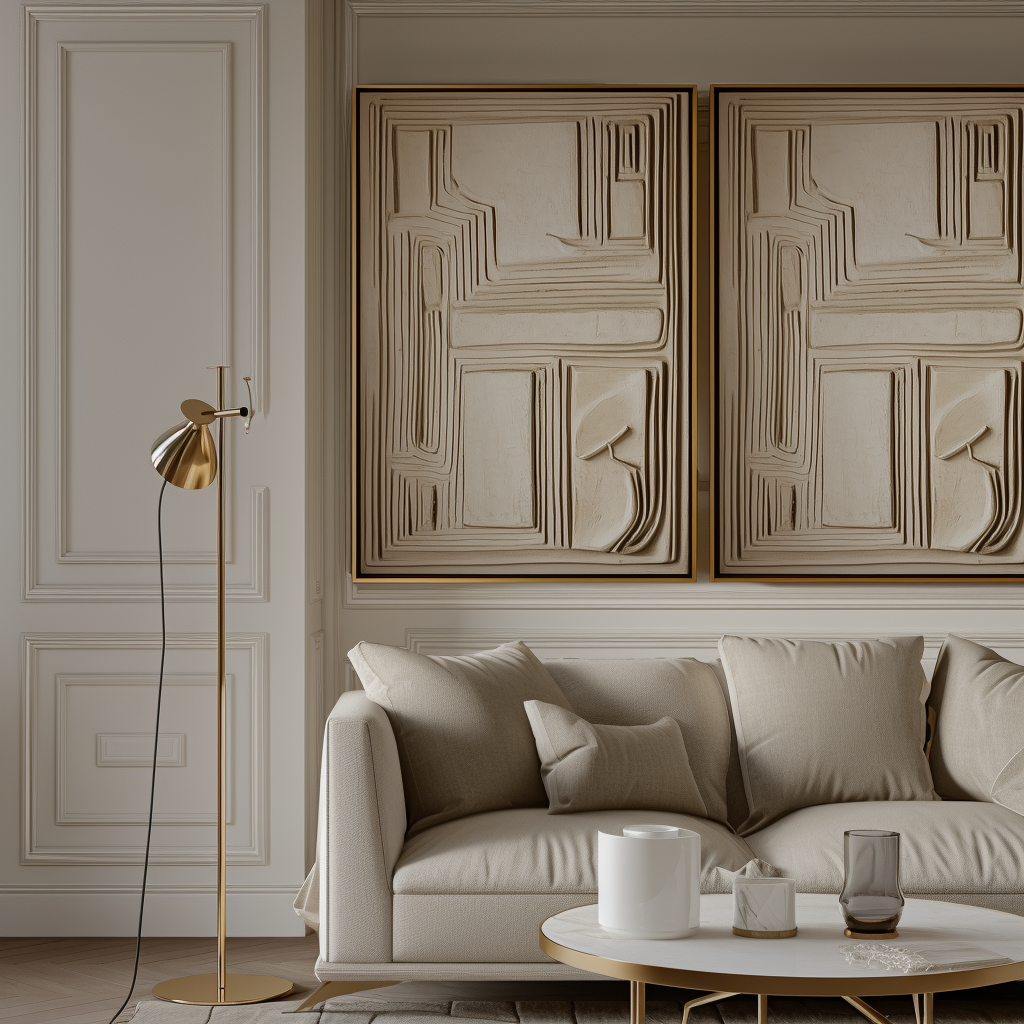 Classical Abstraction Linear Depth Abstract Wall Art