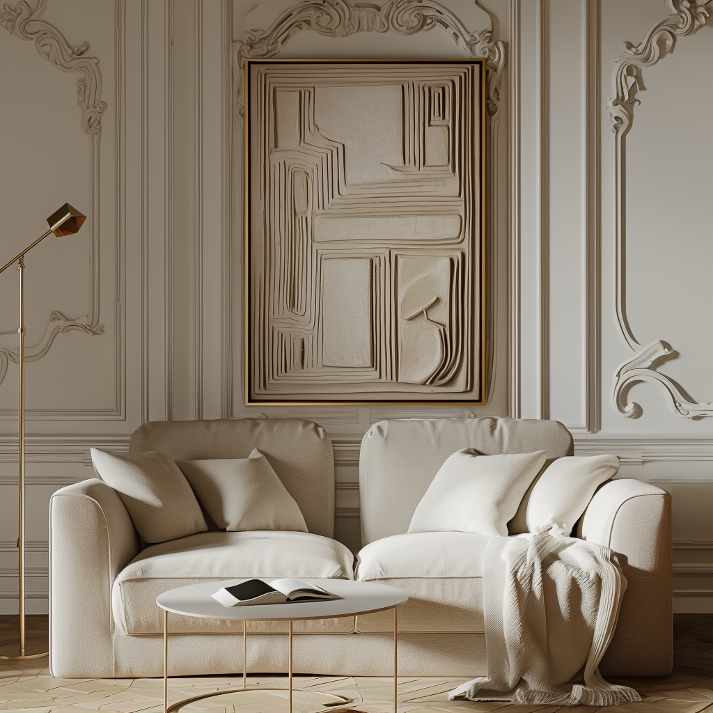 Classical Abstraction Linear Depth Abstract Wall Art