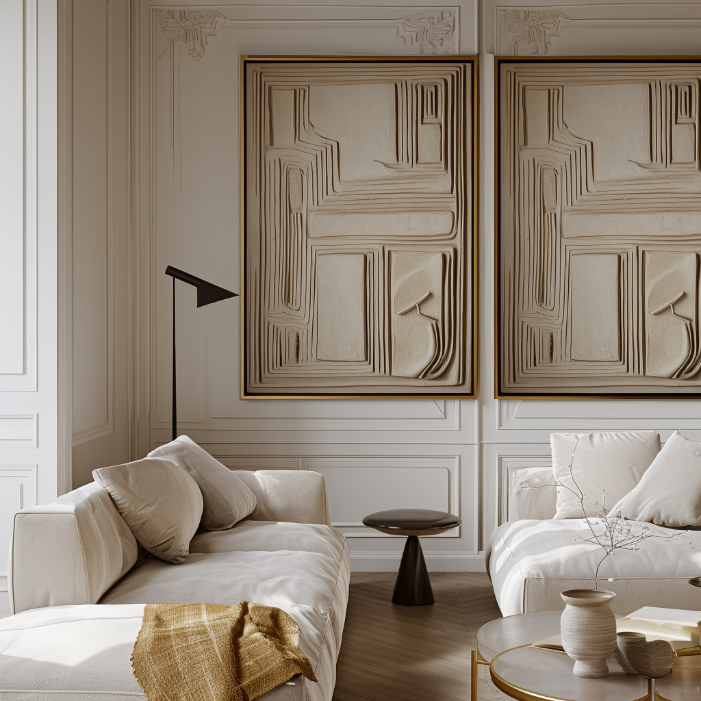 Classical Abstraction Linear Depth Abstract Wall Art