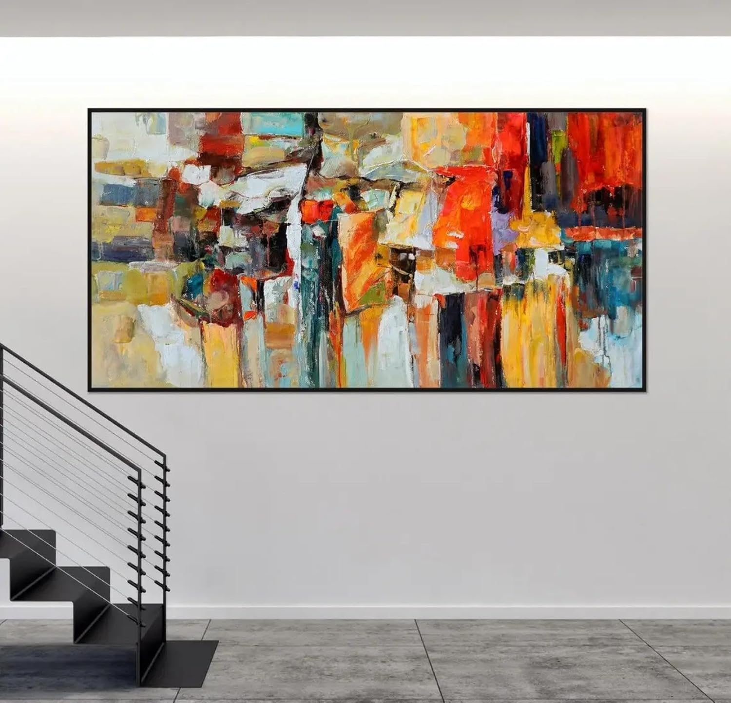 Whispering Tides Abstract Colorful Wall Art Minimalist Home Decor