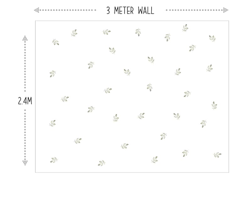 Plant-themed wall sticker, removable plant leaf sticker