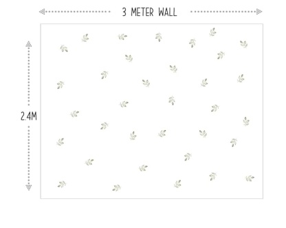 Plant-themed wall sticker, removable plant leaf sticker