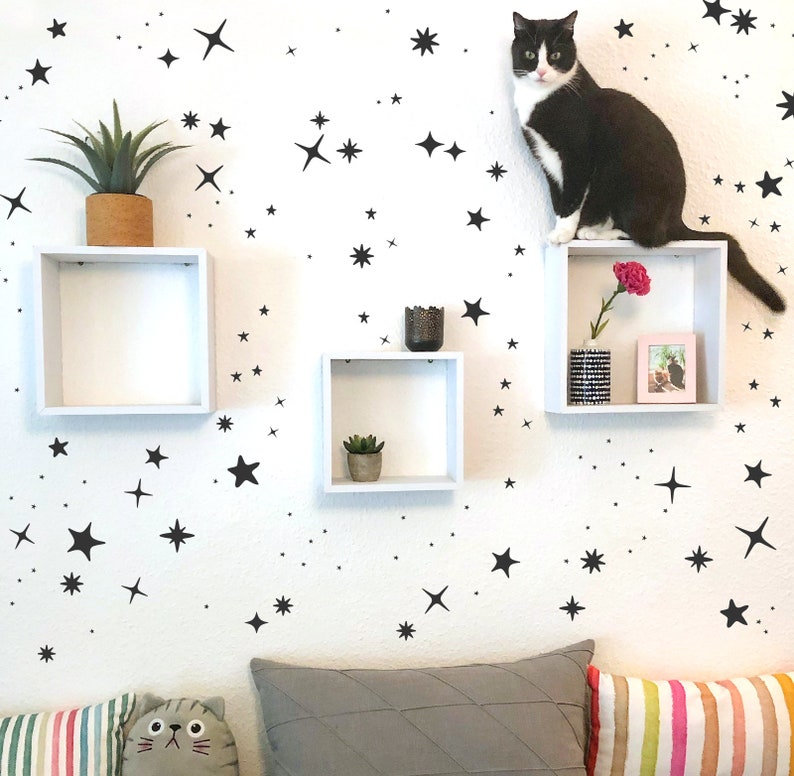 Sparkling star wall sticker, removable decoration