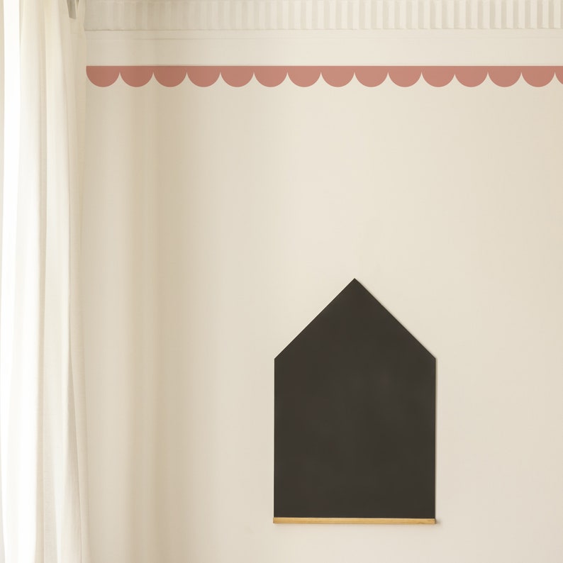 Classic Scallop Edge Wall Stickers, Removable Wall Decoration Strip