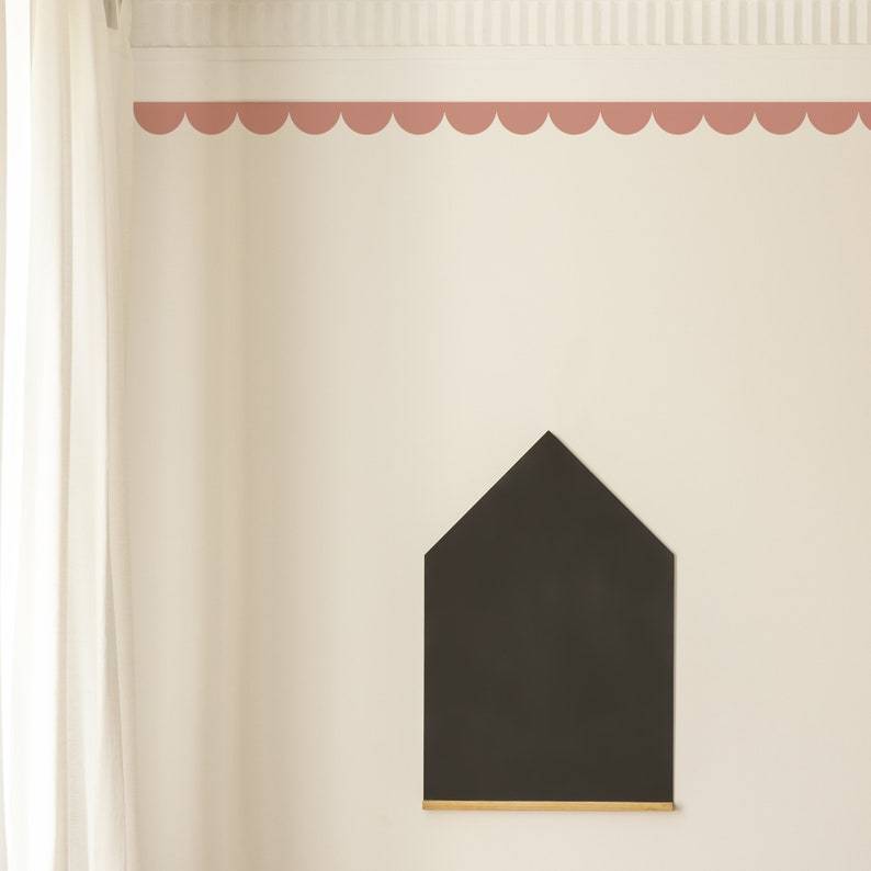 Classic Scallop Edge Wall Stickers, Removable Wall Decoration Strip