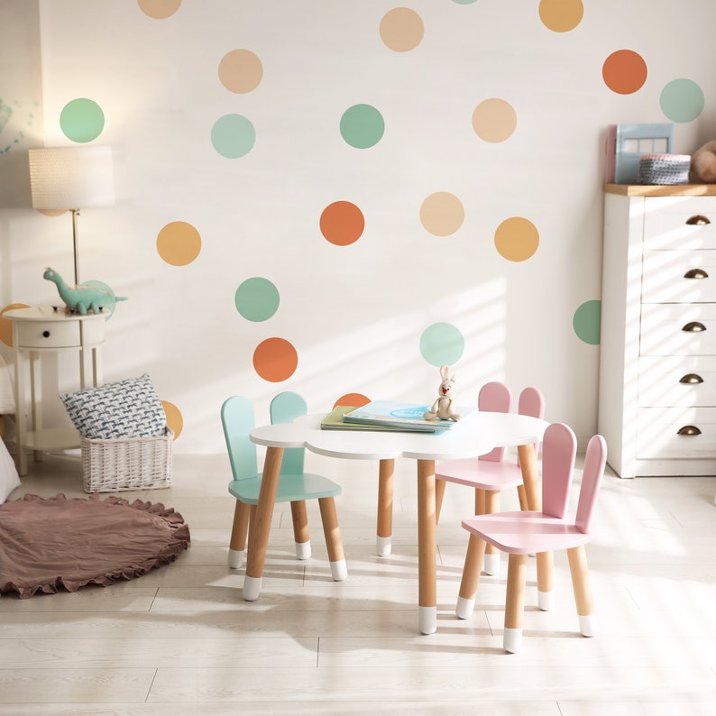 Rainbow Square Wall Stickers, Colorful Squares, Peel-and-Apply Decoration