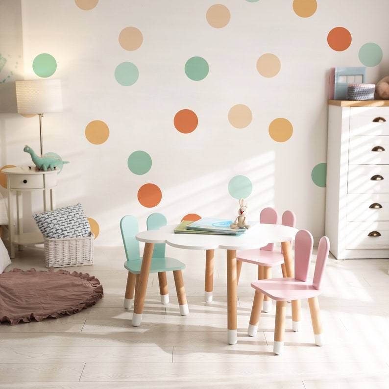 Rainbow Square Wall Stickers, Colorful Squares, Peel-and-Apply Decoration