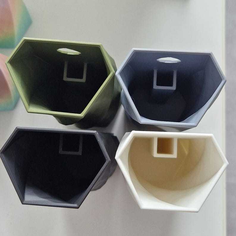 Modern Wall Vase Set: Twisted Matte Colours