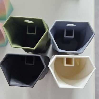 Modern Wall Vase Set: Twisted Matte Colours