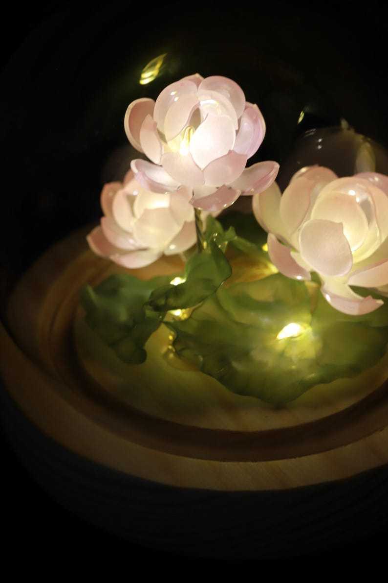 Mini Lotus Flower Pond Lamp – Ambient Night Light Decorative Lamps