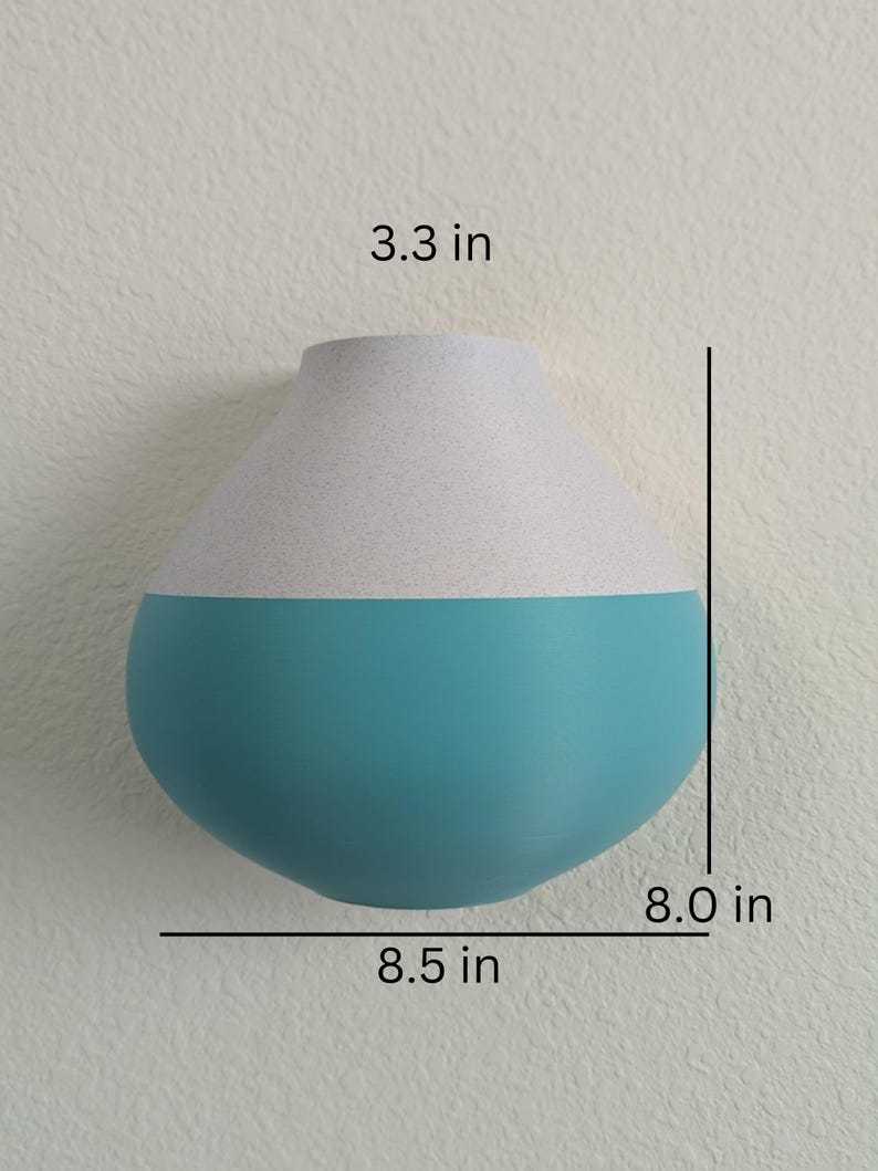 Minimalist Wall Vase for Dried or Faux Flower Decor