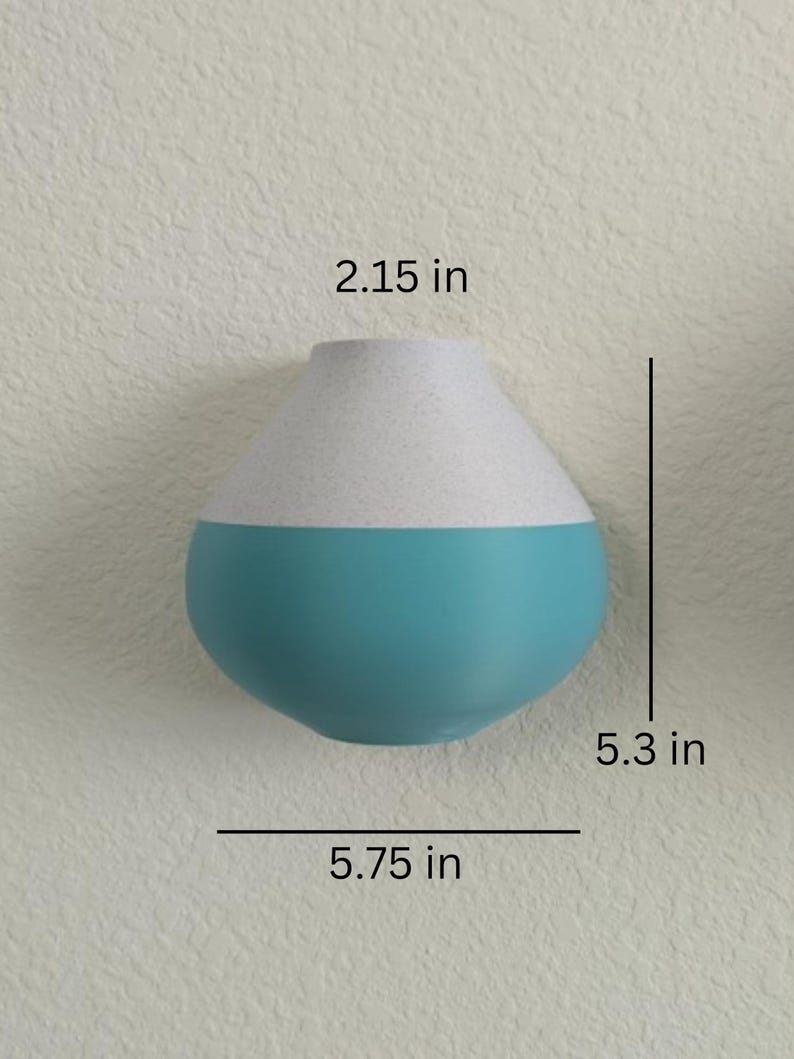 Minimalist Wall Vase for Dried or Faux Flower Decor