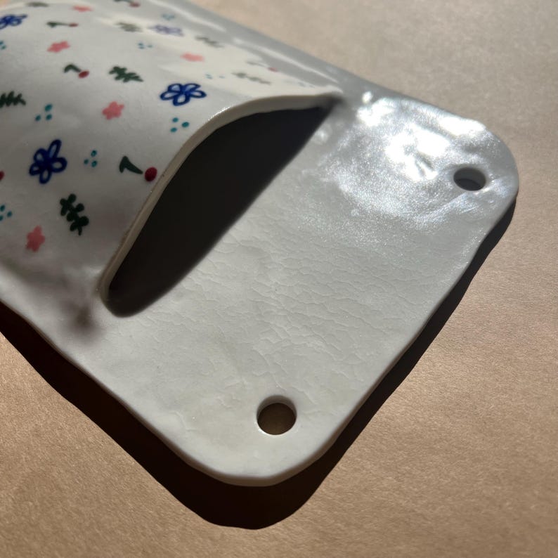 Handmade Porcelain Wall Pocket Vase