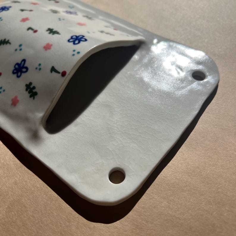 Handmade Porcelain Wall Pocket Vase