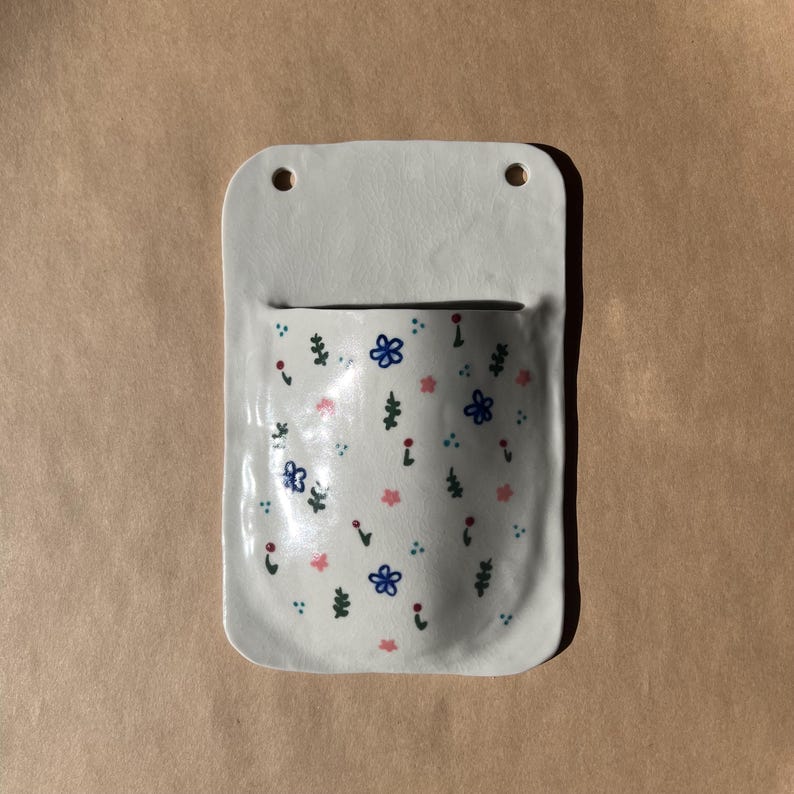 Handmade Porcelain Wall Pocket Vase