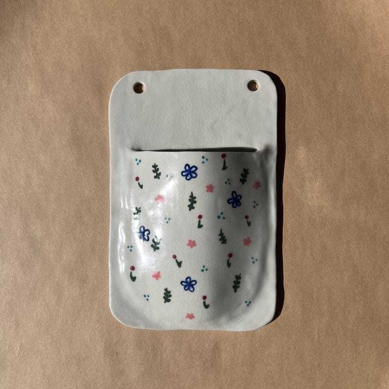 Handmade Porcelain Wall Pocket Vase