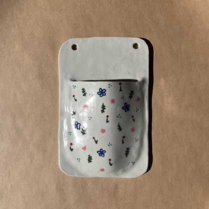 Handmade Porcelain Wall Pocket Vase