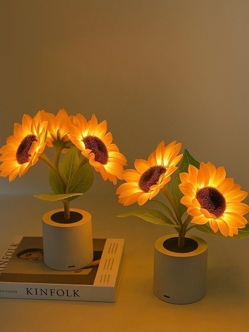 Sunflower Light Bloom – LED Floral Night Lamp for Cozy Home Decor, Warm Ambient Glow, Nature-Inspired Elegance, Unique Gift Idea
