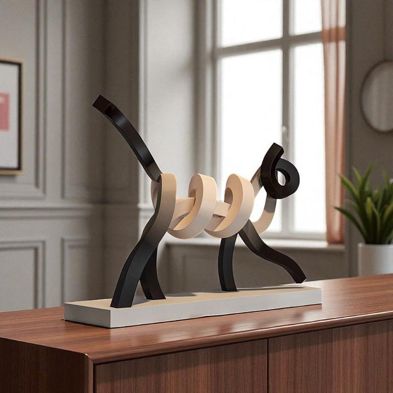 Minimalist Cat Sculpture Elegant Home Decor Gift