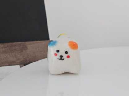 Ceramic Cat Figurine Whimsical Desktop Decor Small Size