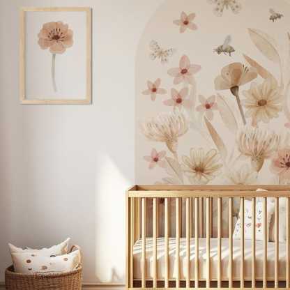 Meadow arched wall sticker, removable semi-circular design decoration