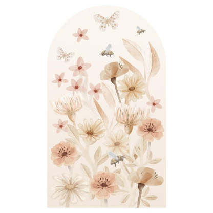 Meadow arched wall sticker, removable semi-circular design decoration
