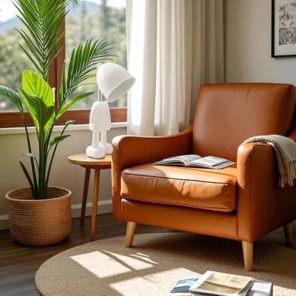 Whimsical Character Lamp – Adorable LED Table Light in White, Pink, Green & Yellow | Playful Minimalist Nightstand Lamp for Kids Room