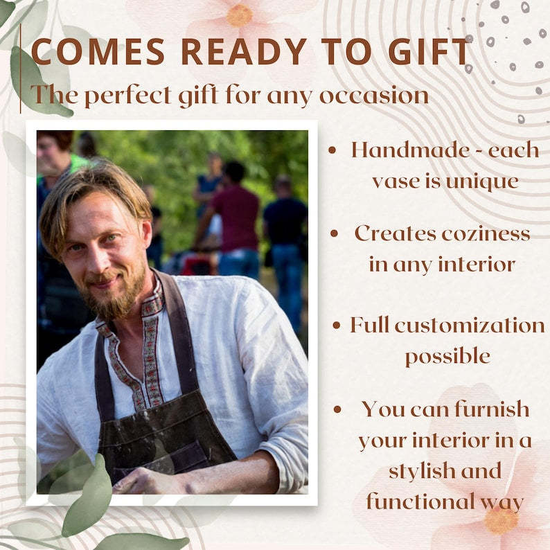 Wall Mount Planter Beige Vase Ceramic Wall Planter Handmade Beige Hanging Vase for Short Flowers Unique Wall Mountable Ceramic Decorative