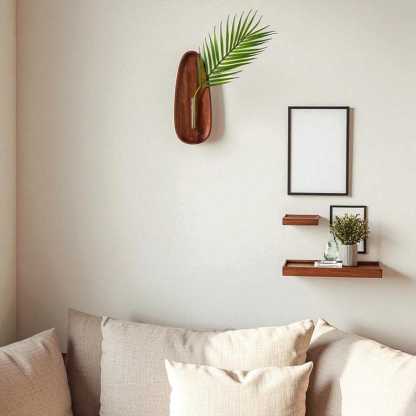 Rustic Wall Mounted Wooden Vase Hanging Planter