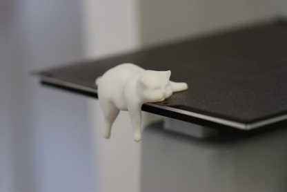 Lazy Cat Monitor Decoration: PLA Desk Companion - Office Gift