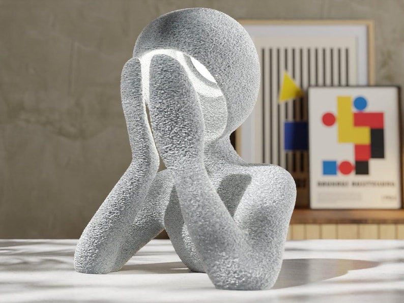 Silent Glow Lamp – 3D Printed Abstract LED Decorative Lamps Sculpture