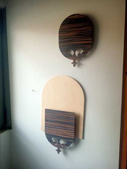 Modern Farmhouse Wall Decor, Vertical Hanging Wandvase Ebony Wood Bud Vase Wall Art, New Home Homeowner Gift, Wooden Cozy Rustic Decorations