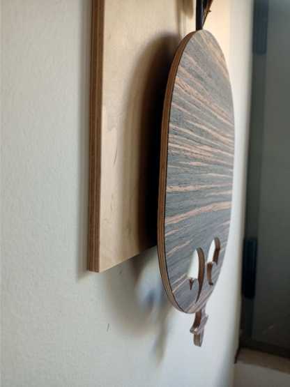 Modern Farmhouse Wall Decor, Vertical Hanging Wandvase Ebony Wood Bud Vase Wall Art, New Home Homeowner Gift, Wooden Cozy Rustic Decorations